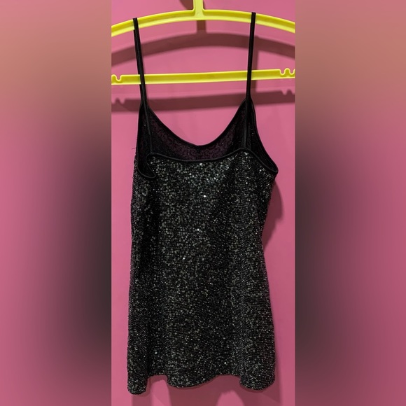 Express Party Top Sleeveless Top Camisole Top Sequins Top Size US SP - Picture 2 of 5